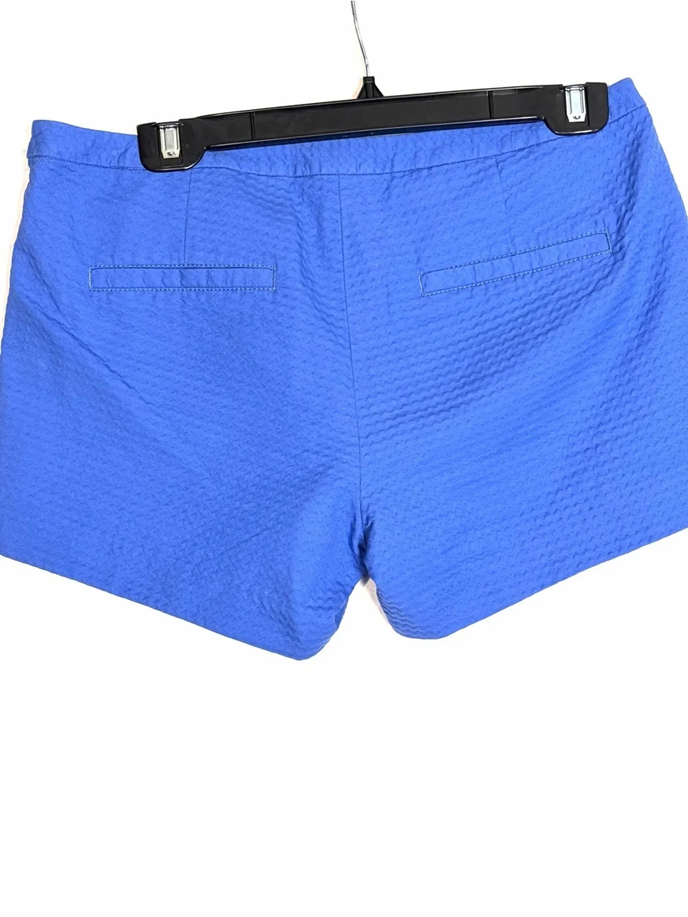 Lilly Pulitzer Adie Shorts Periwinkle Blue Textured Pockets Side Zip Size 4